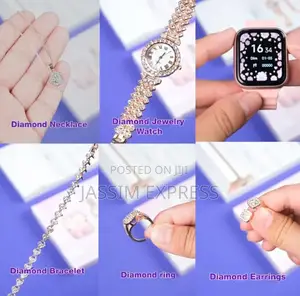 Smart Watch + Digital Watch + 3 Straps + 5 Diamond Jewellery