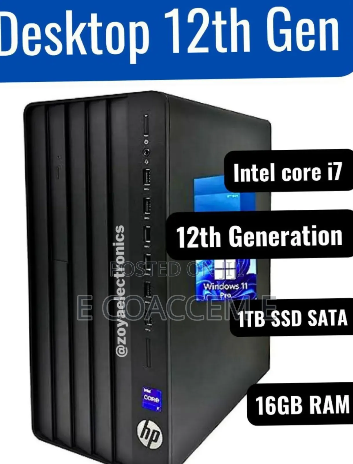 New Desktop Computer HP 16GB Intel Core I7 SSD 1T