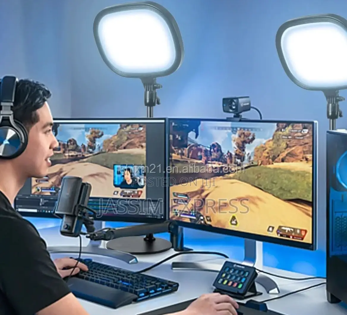 ተጣጣፊ የሆነ ስልክ መያዣ ያለው Fill Light + Desk Lamp