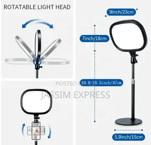 ተጣጣፊ የሆነ ስልክ መያዣ ያለው Fill Light + Desk Lamp