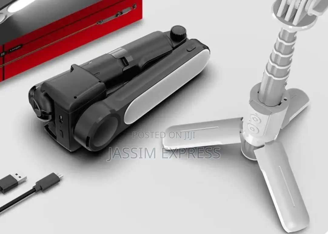 360° የሚሽከረከር Gimbal Stabilizer With Fill Light and Tripod