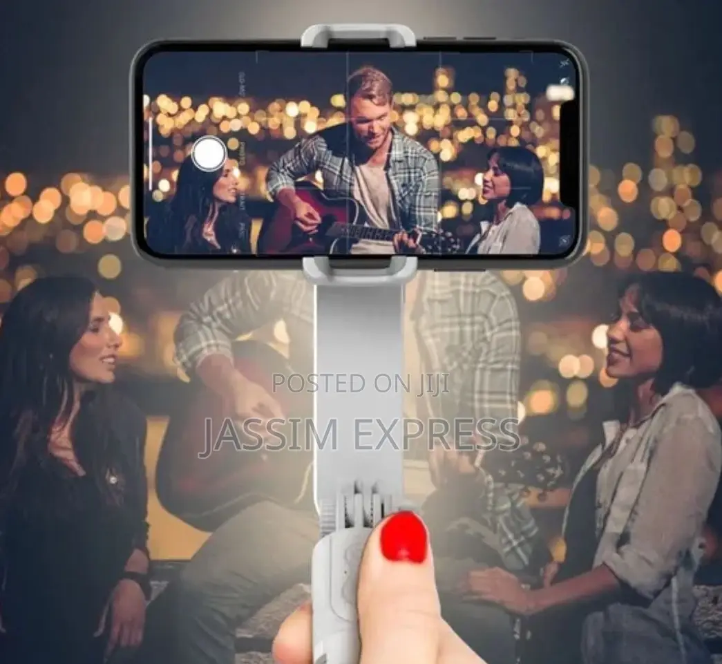 360° የሚሽከረከር Gimbal Stabilizer With Fill Light and Tripod