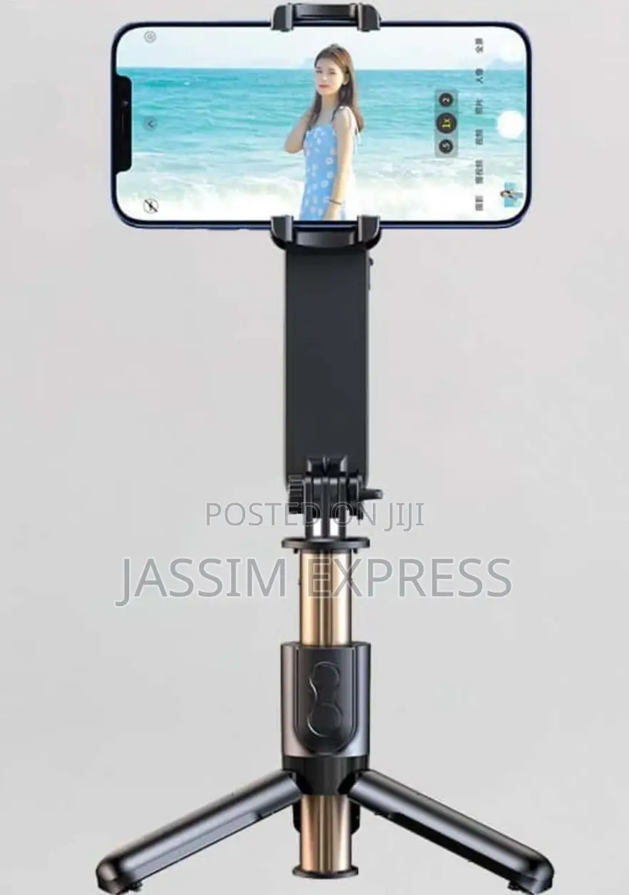 360° የሚሽከረከር Gimbal Stabilizer With Fill Light and Tripod