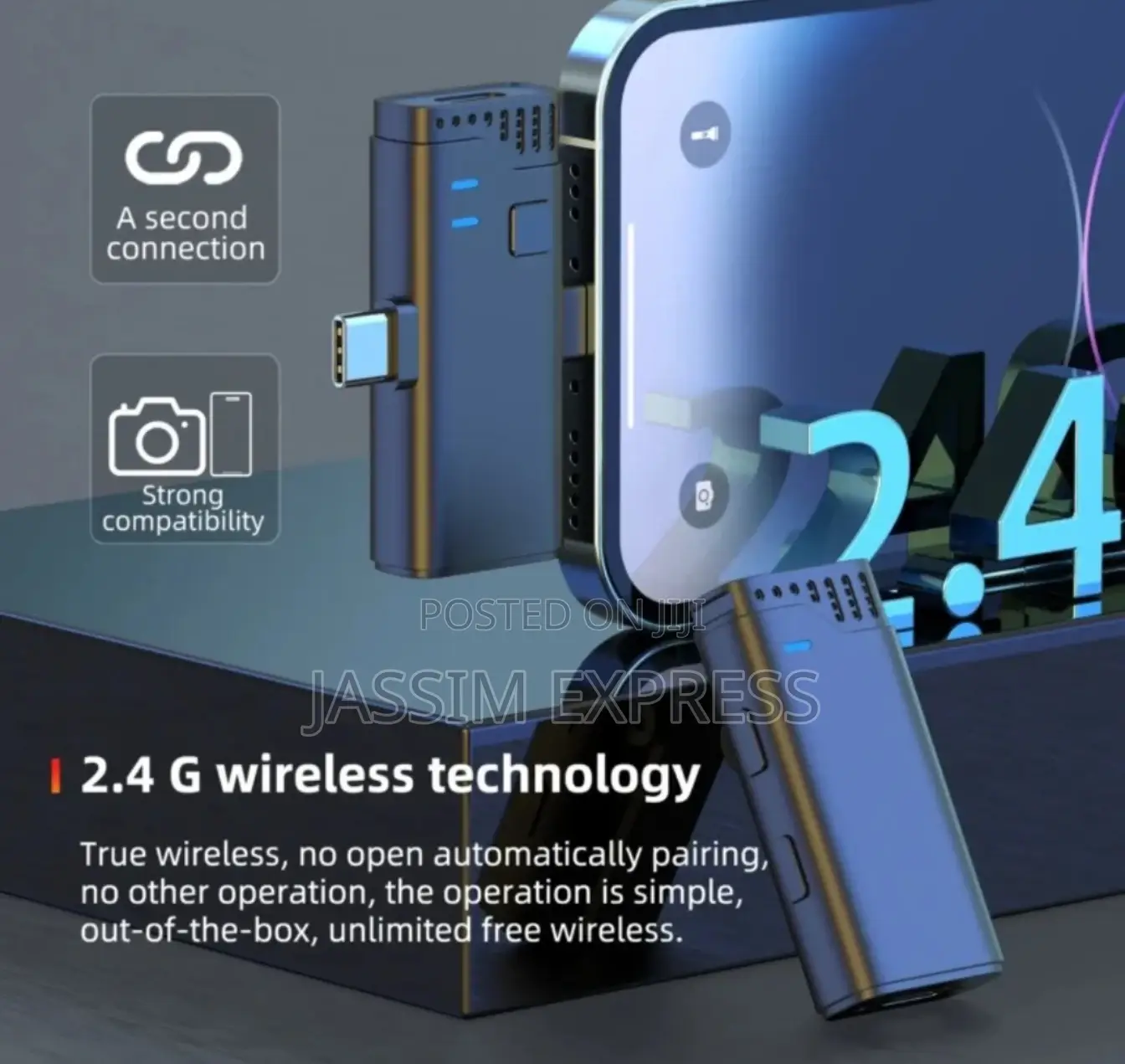 Jmary 2.4g Wireless Microphone for Mobile Camera Original