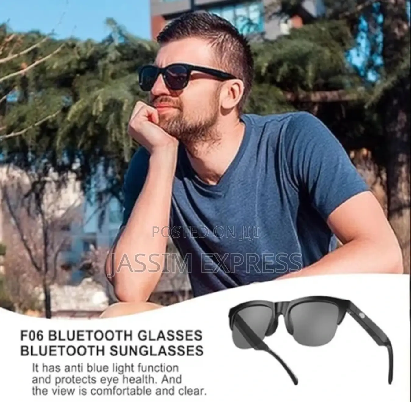 Original Polarized ስማርት መነጽር (Bluetooth 5.3 Anti-blue Light)