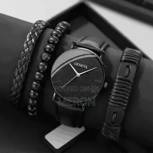 Photo - Men’S Watch Bracelets Set ሰአት ከእጅ ጌጦች ጋር