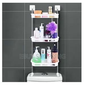 **Sleek Over Toilet Cabinet – No Tools Required!**