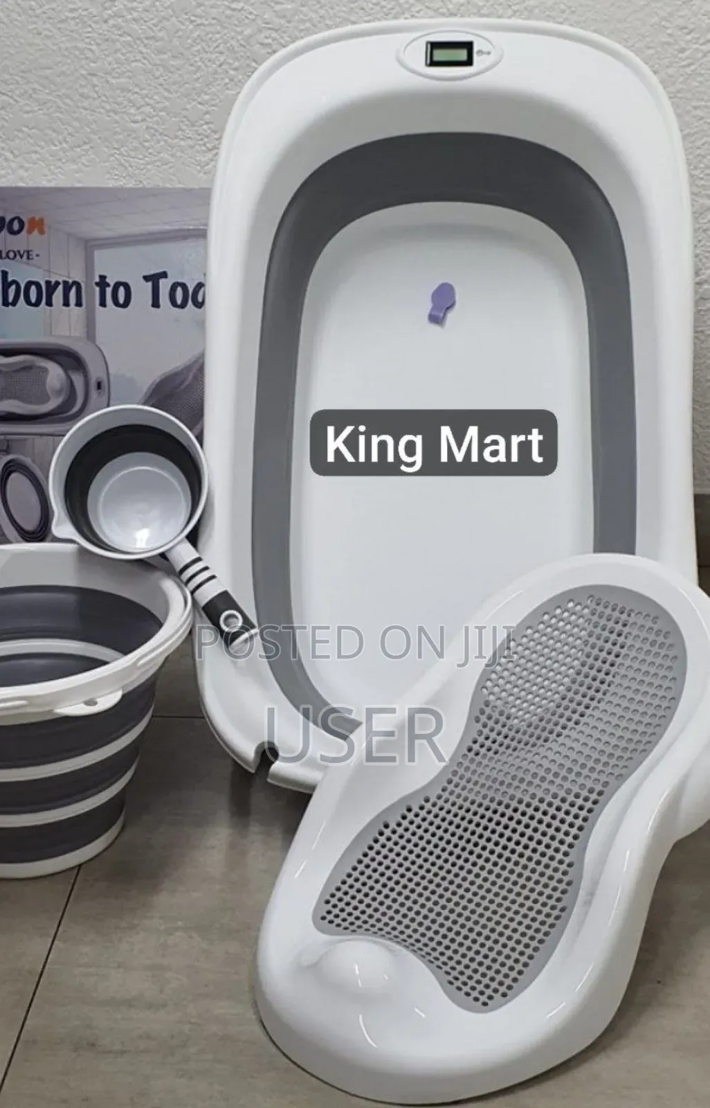 Foldable Baby Bath Tub With Accessories 4-in-12