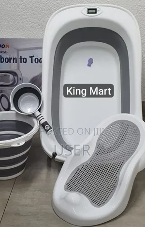Photo - Foldable Baby Bath Tub With Accessories 4-in-12