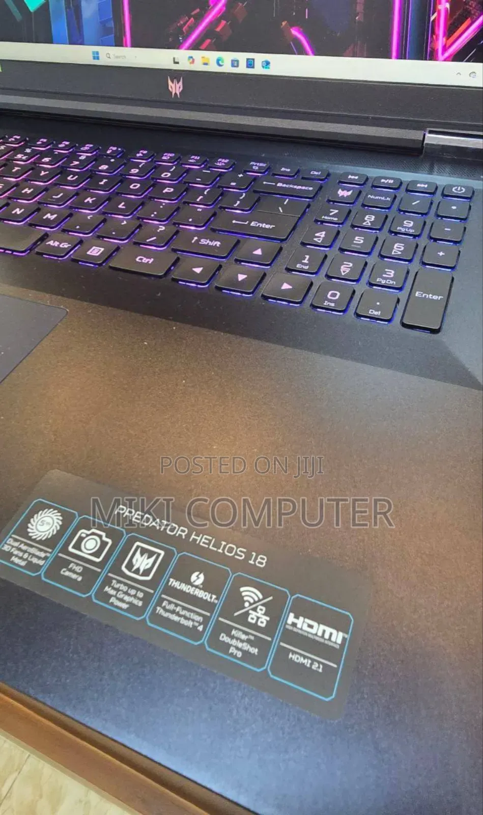 New Laptop Acer Predator Helios 300 16GB Intel Core I7 SSD 1T