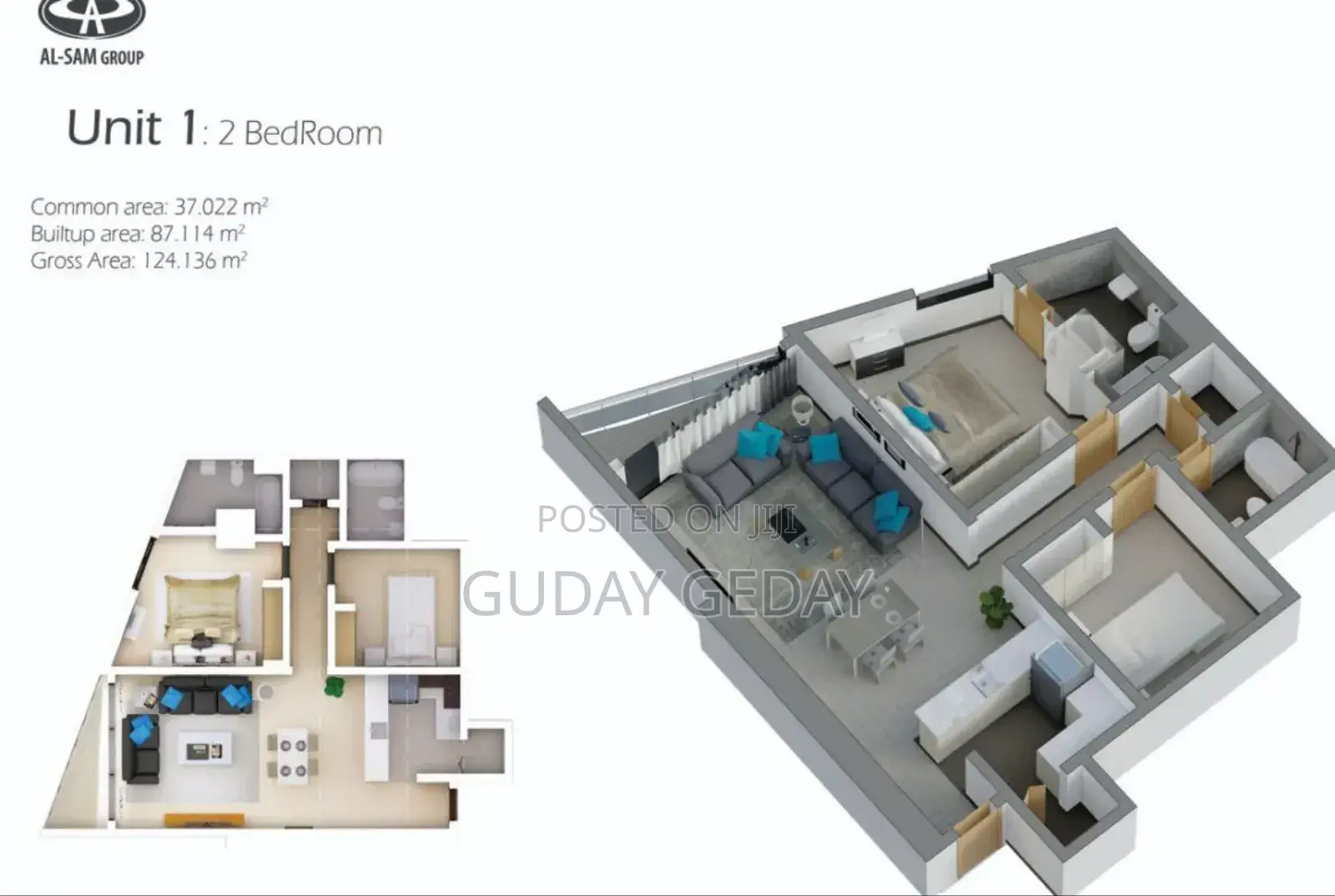 Furnished 2bdrm Apartment in Al - Sam Realestate, Lideta for sale