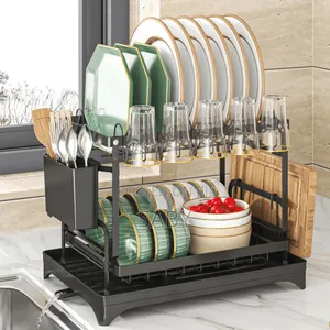 የታጠቡ የኪችን እቃዎችማድረቂያ Dish Drainer Rack