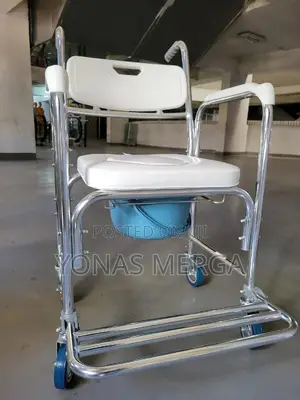 Photo - Commode Chair፷药four-Wheel Brake祓፩toilet Chairπ∆Shower Chair