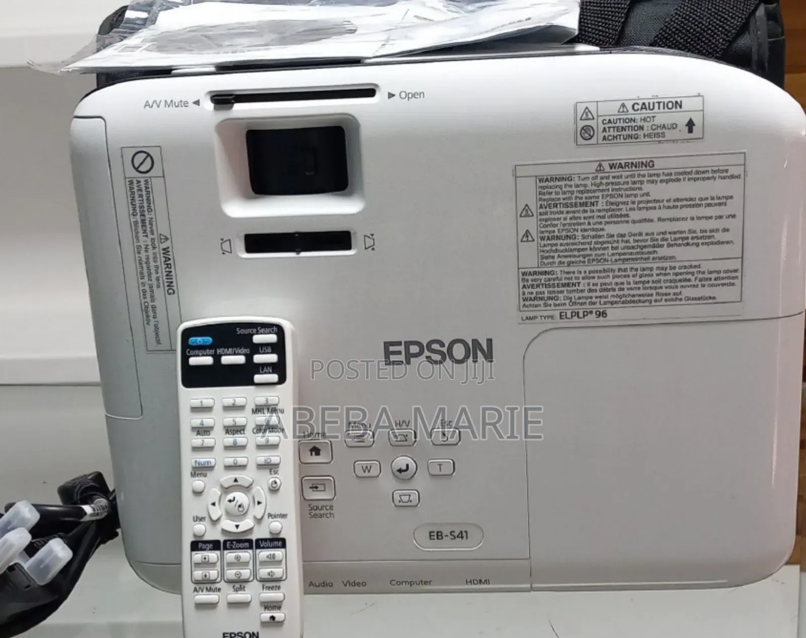 Epson Projector Model Name: Eb-S41 Has Bag And