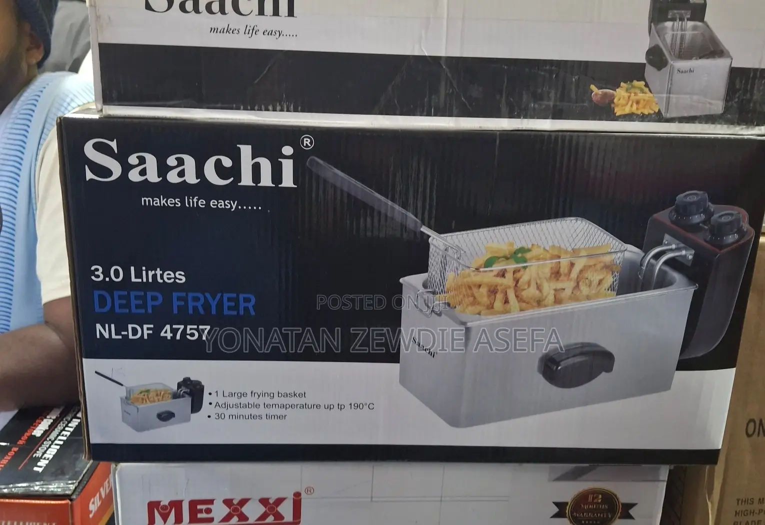 Saachi Deep Fryer 3 Liter - ሳቺ 3 ሊተር የዘይት መጥበሻ
