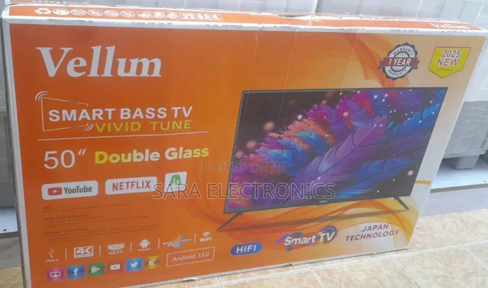 Brand New 2025 Vellum 50" Smart Android Tv