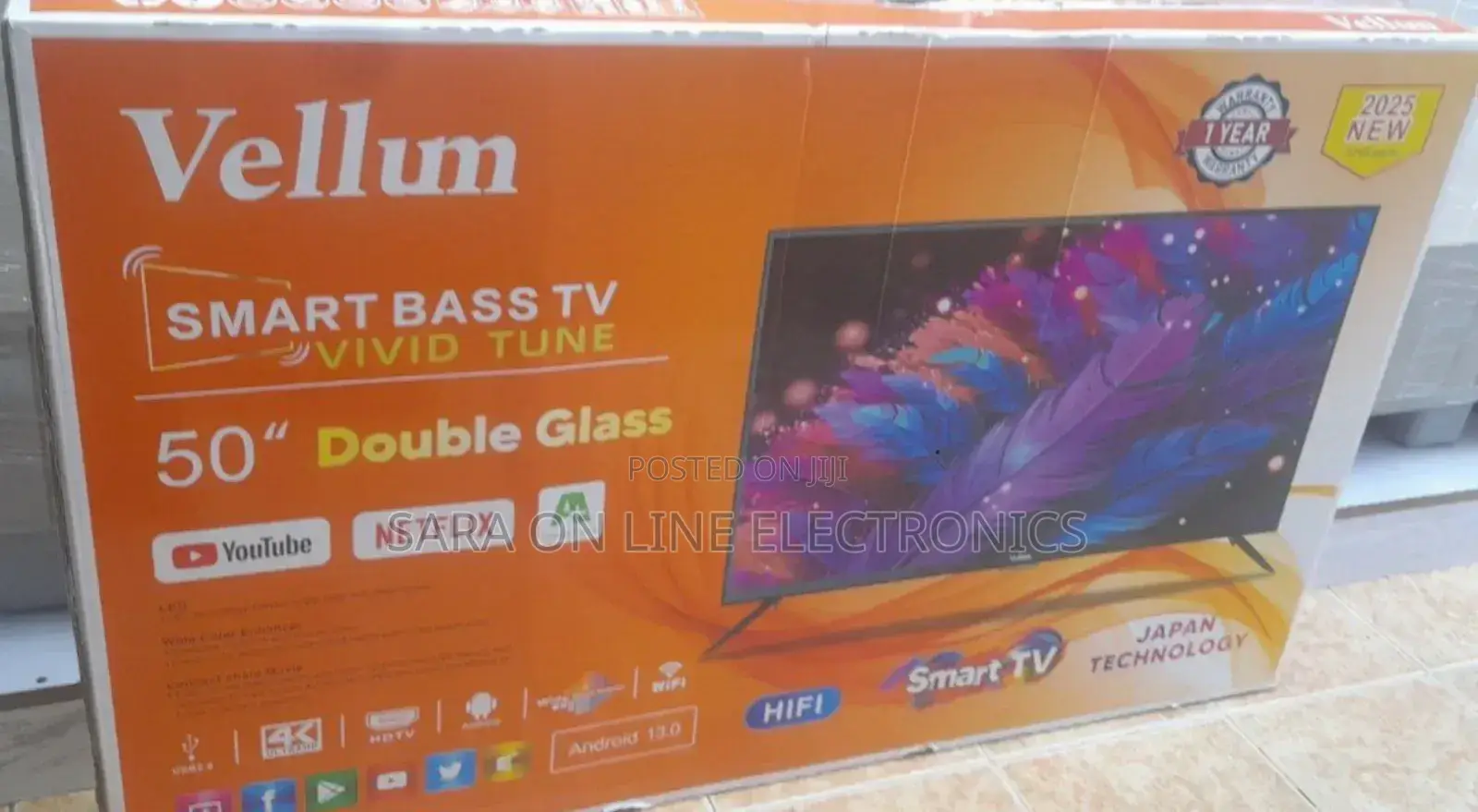 Brand New 2025 Vellum 50" Smart Android Tv