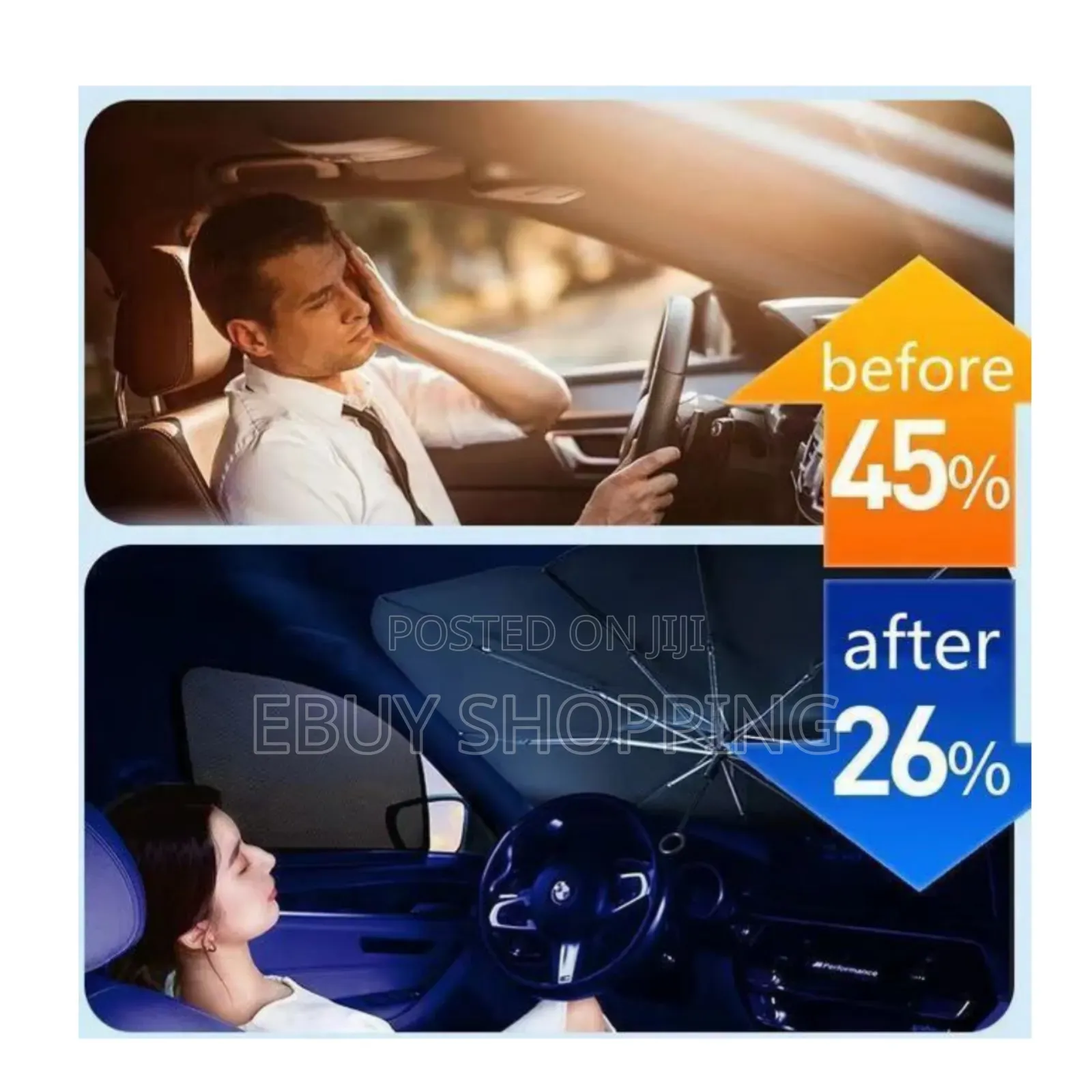 Universal Size Foldable Car Sunshade Umbrella