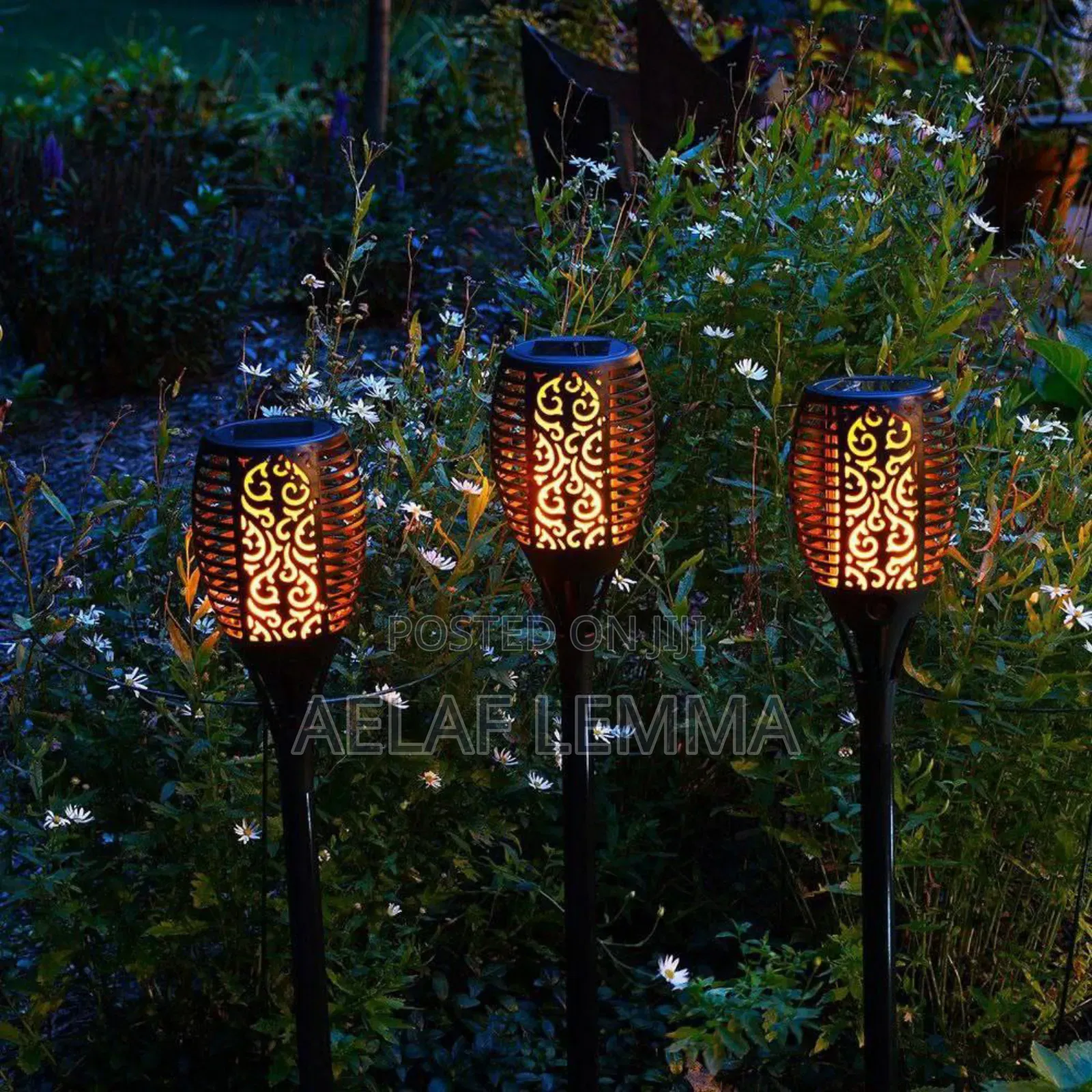 Solar Powered Flame Led Light