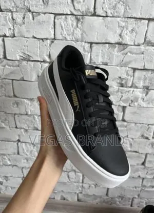 Puma Men's Smash Platform Black White Master Quality Shoes