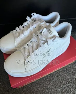 Puma Men's Smash Platform Triple White Master Quality Shoes