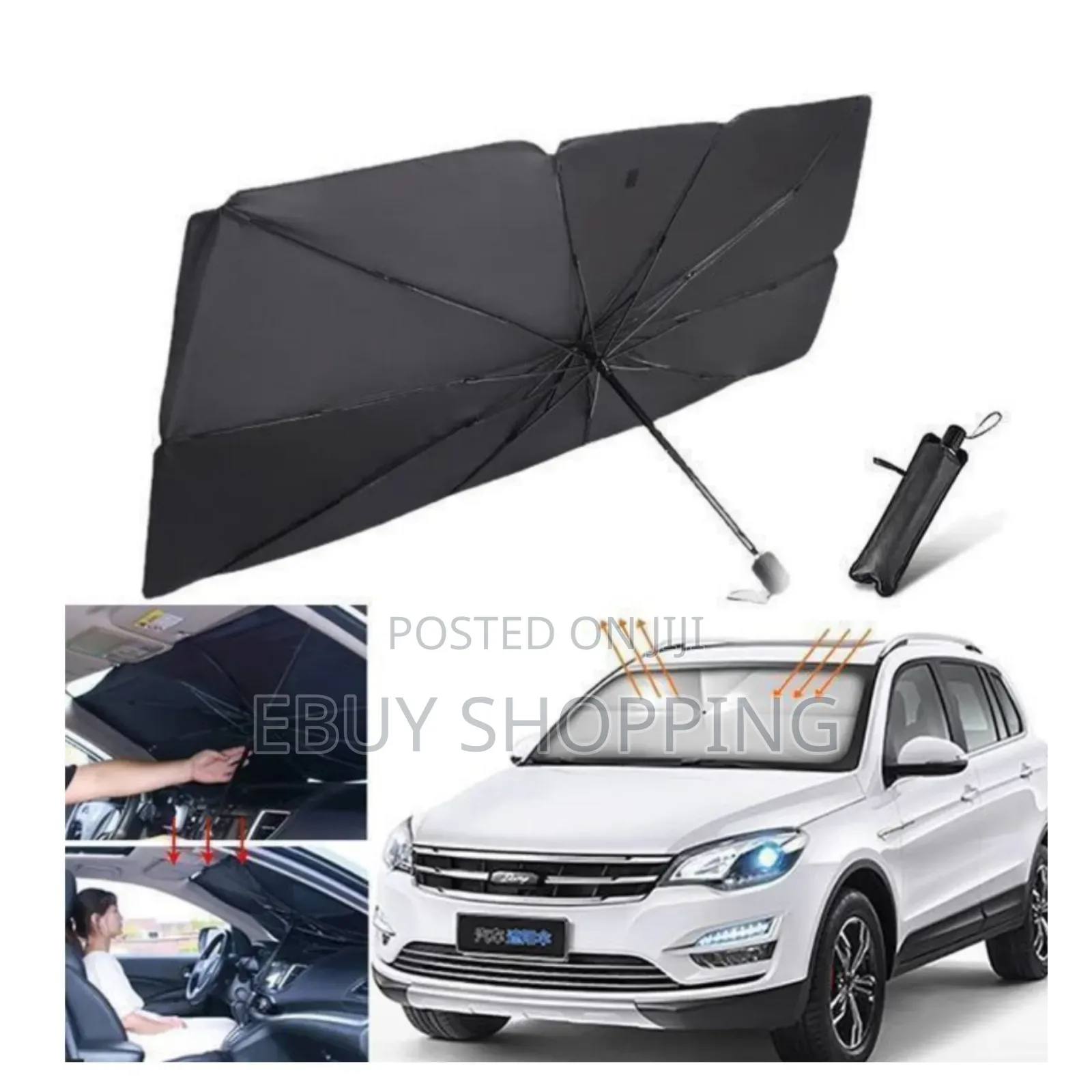 Keep Vehicle Cool Foldable Car Sunshade Umbrella