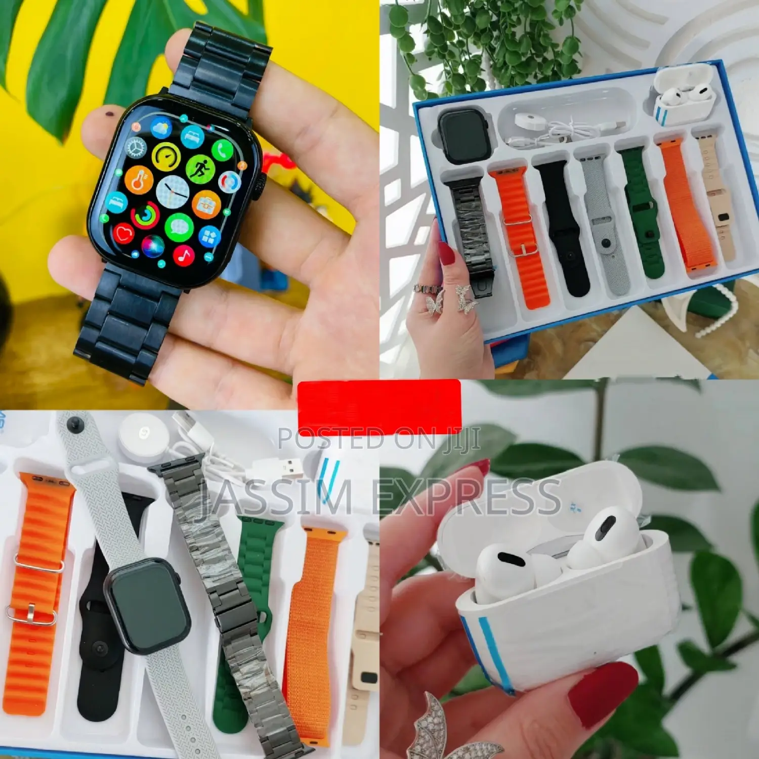 With Seven Straps (Series 10) Smart Watch + Airpods