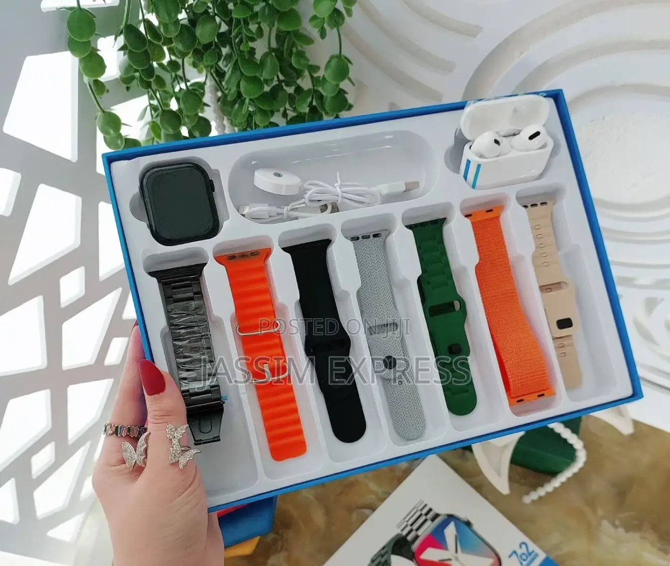 With Seven Straps (Series 10) Smart Watch + Airpods