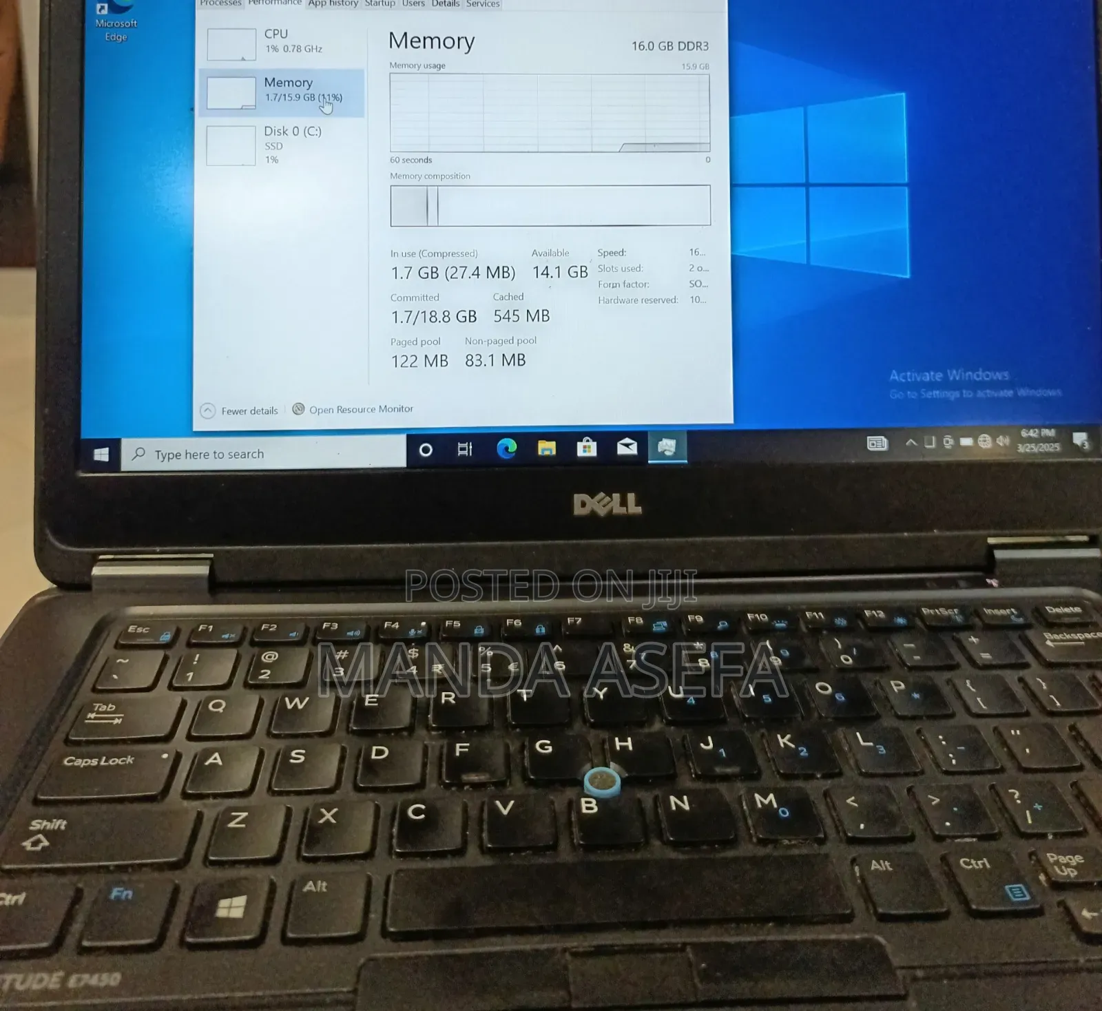 Laptop Dell Latitude E7450 16GB Intel Core I5 SSD 512GB