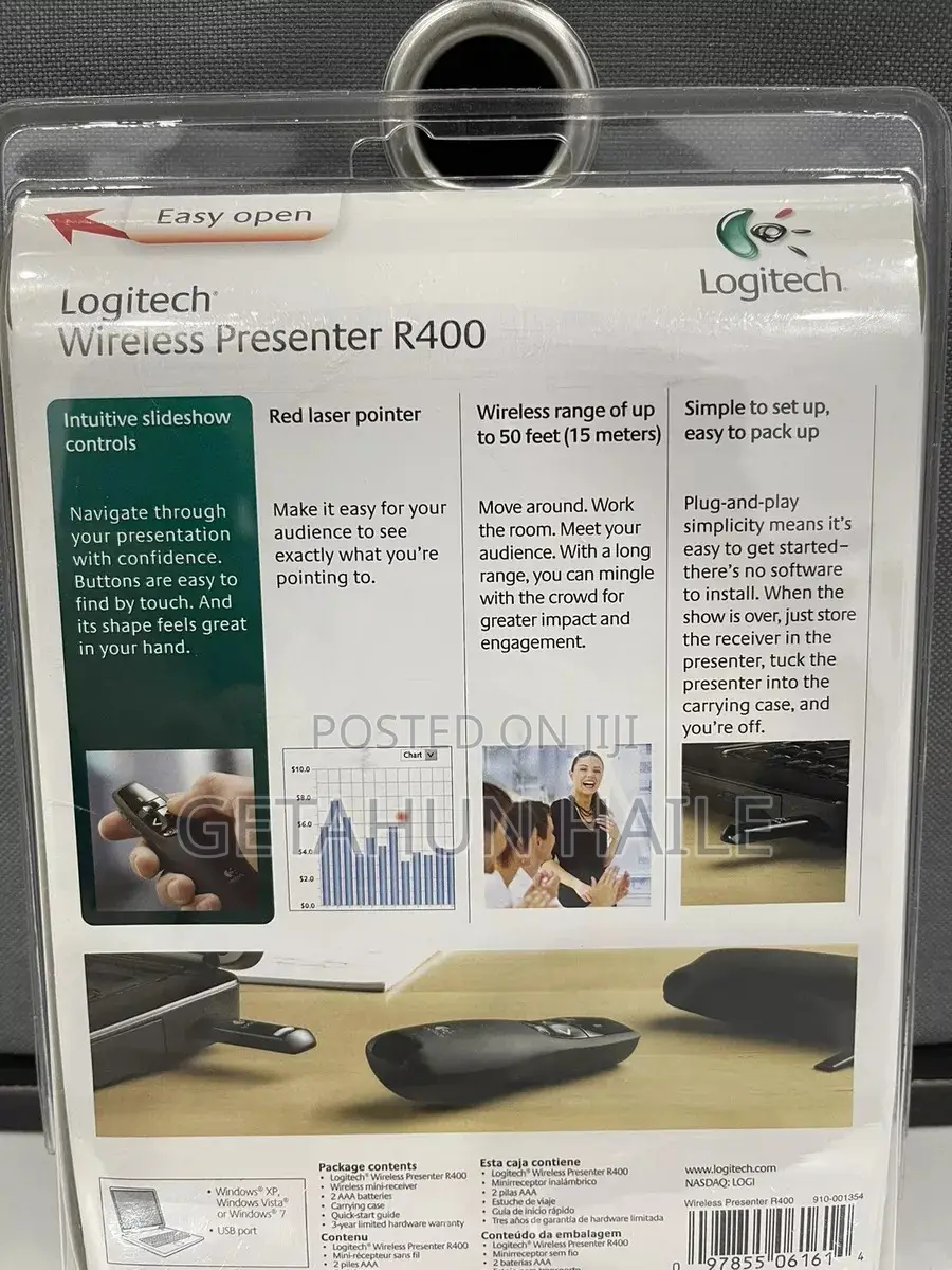 Logitech R400 Professional Wireless Presenter With Red Laser