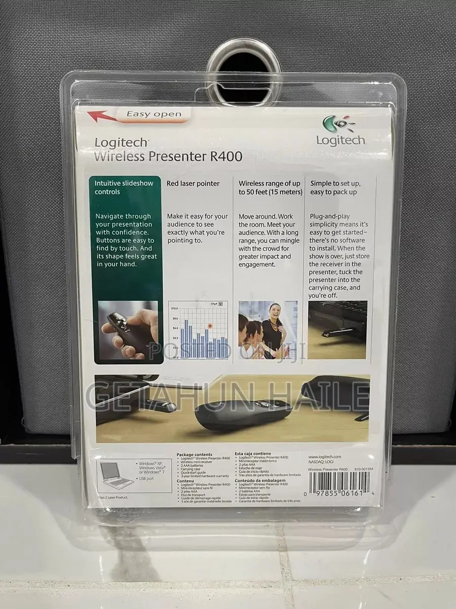 Logitech R400 Professional Wireless Presenter With Red Laser