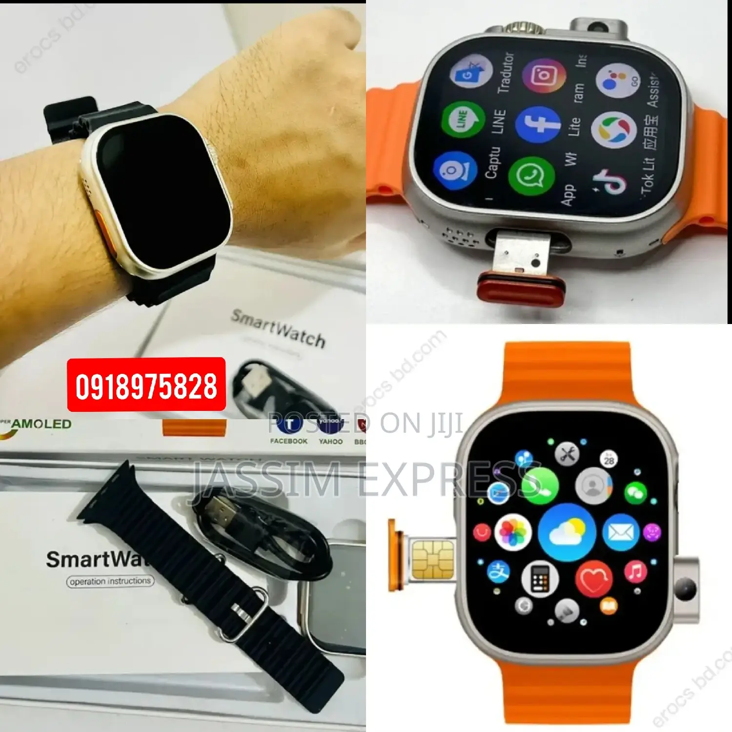Original 5g Sim Card Support Dual Camera Premium Smartwatch