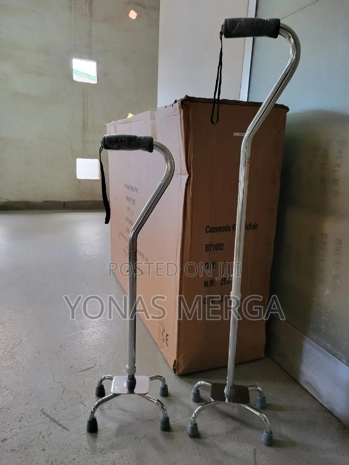 Walking Aid Quad Caneጿ罟walking Stick፰πqd/Sm Base Alum 4ea/Cs