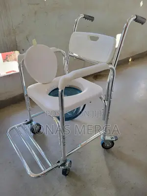 Photo - Commode Chair፲药potty Chair for Seniors∆∂White+Ushape Cushion
