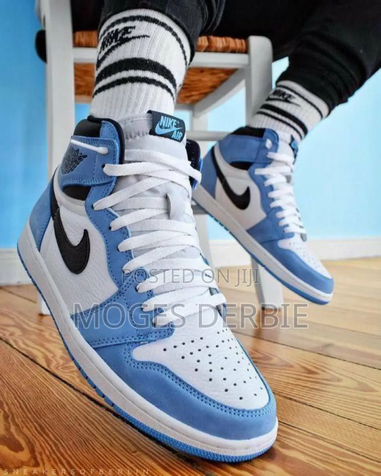 Jordan 1 Retro High White University Blue Black