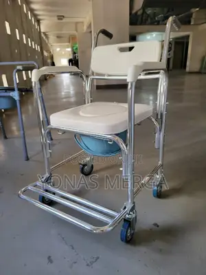 Photo - Commode Chair, Anti-Slip Movable Toilet Chair፭耕shower Chair