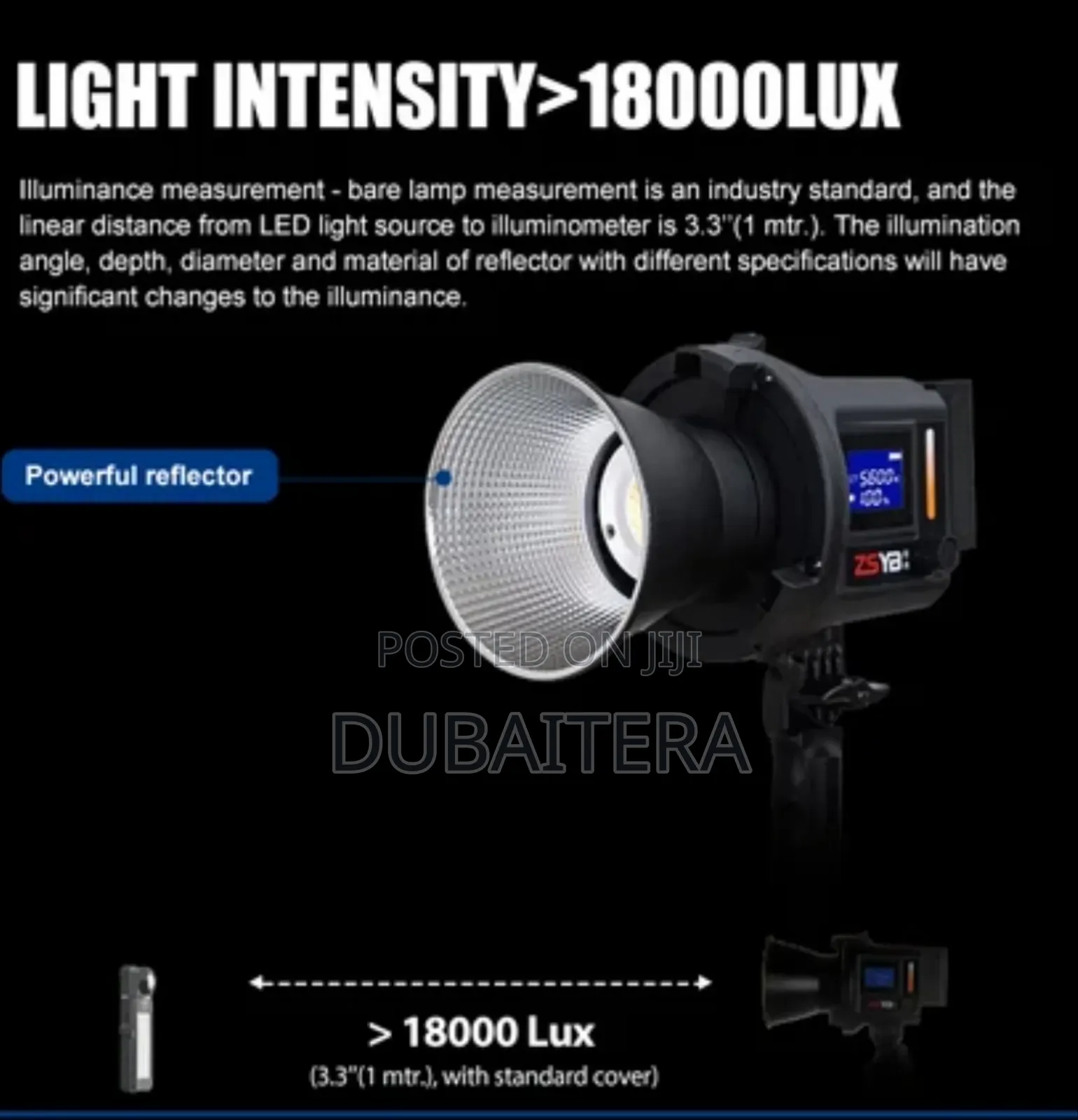 18000 Lux Light Intensity Hand Held Spot Light