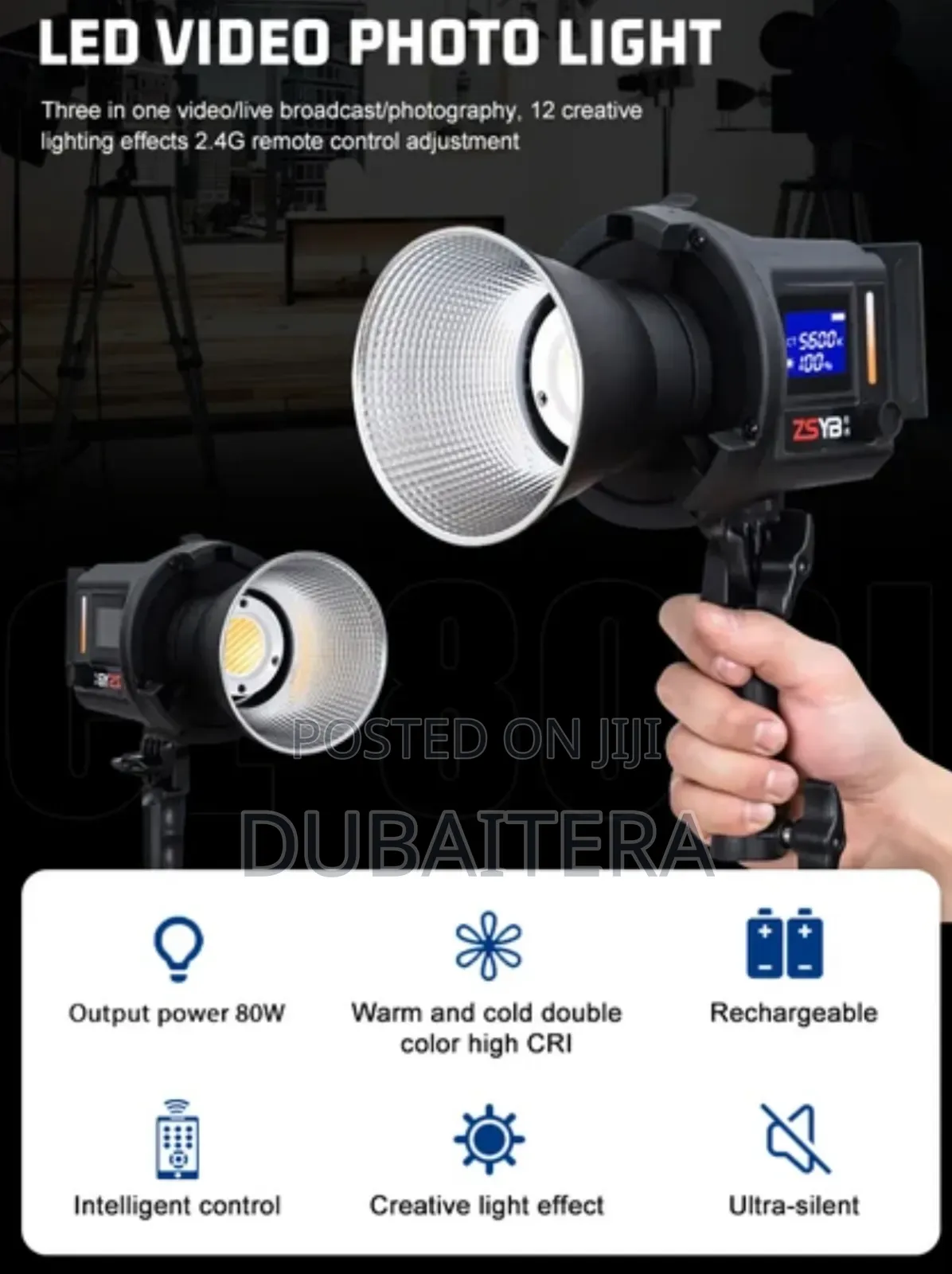 18000 Lux Light Intensity Hand Held Spot Light