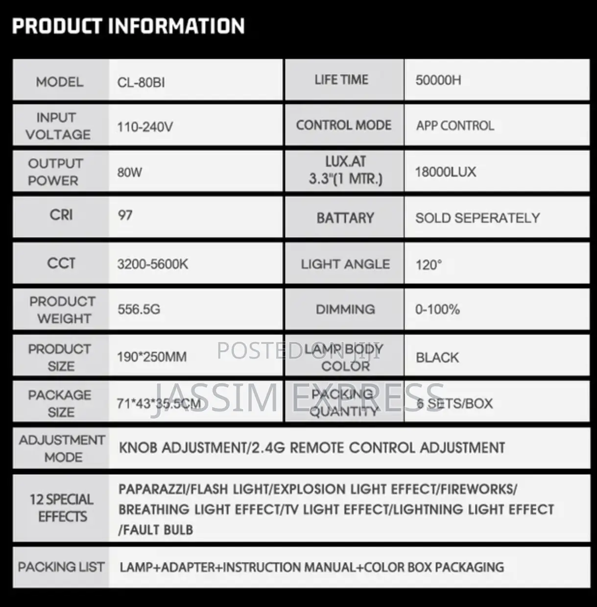 High Cri Professional Hand Held Spot Light