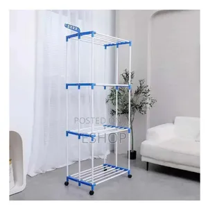 Photo - Space-Saving Design 4-Tier Clothes Drying Rack (Hanger)