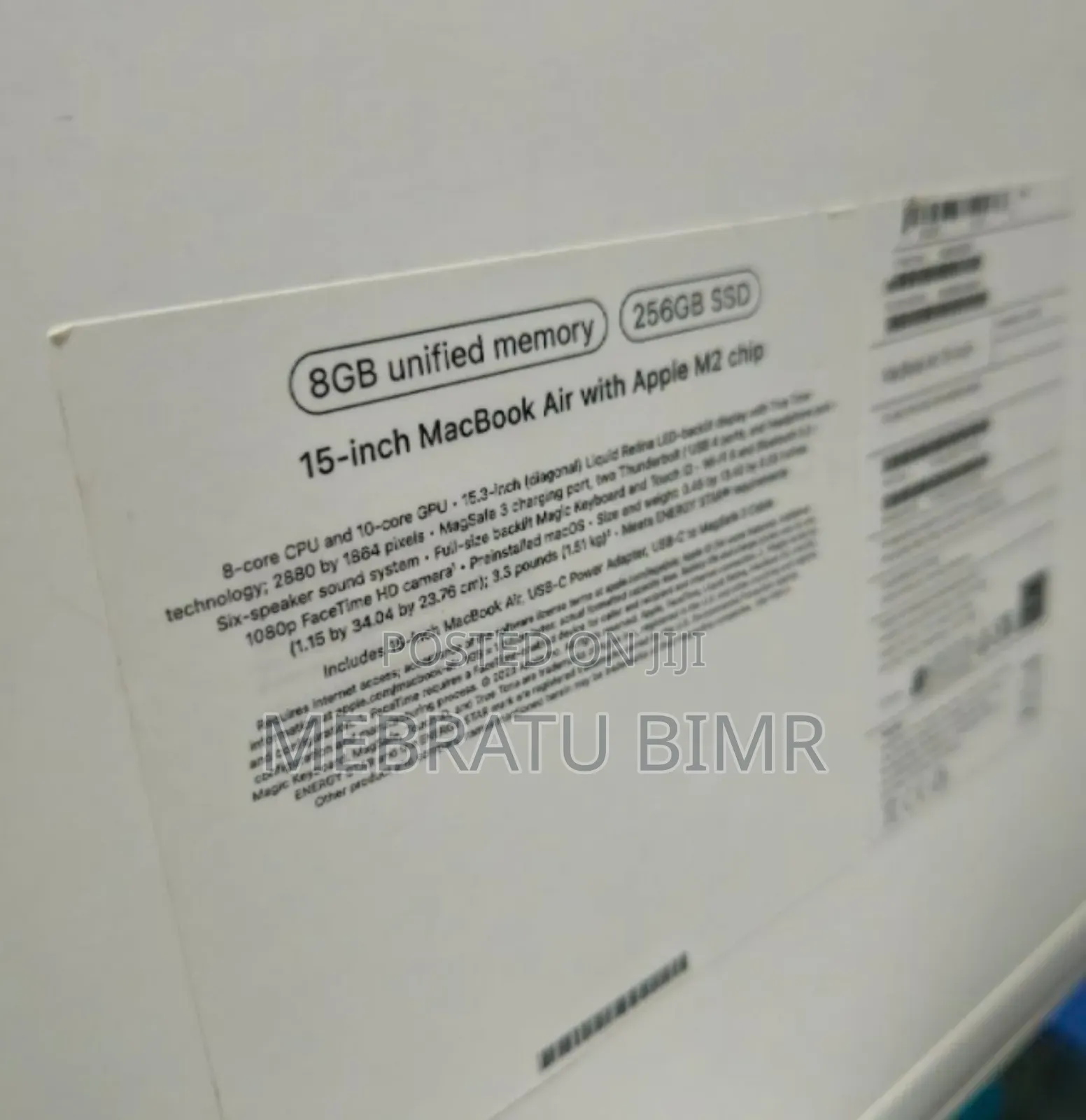 New Laptop Apple MacBook Air 2023 M2 8GB Apple M2 SSD 256GB