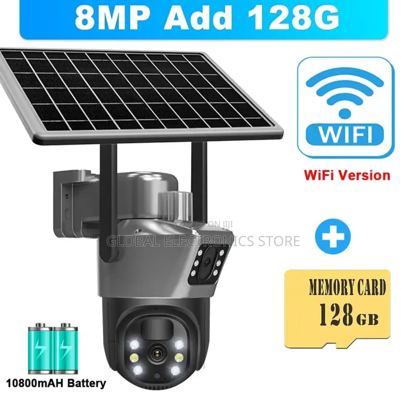 Dual Lens ያለው Solar የሆነ ሲም ካርድ ሚቀበልበቻርጅ ሚሰራ Security Camera
