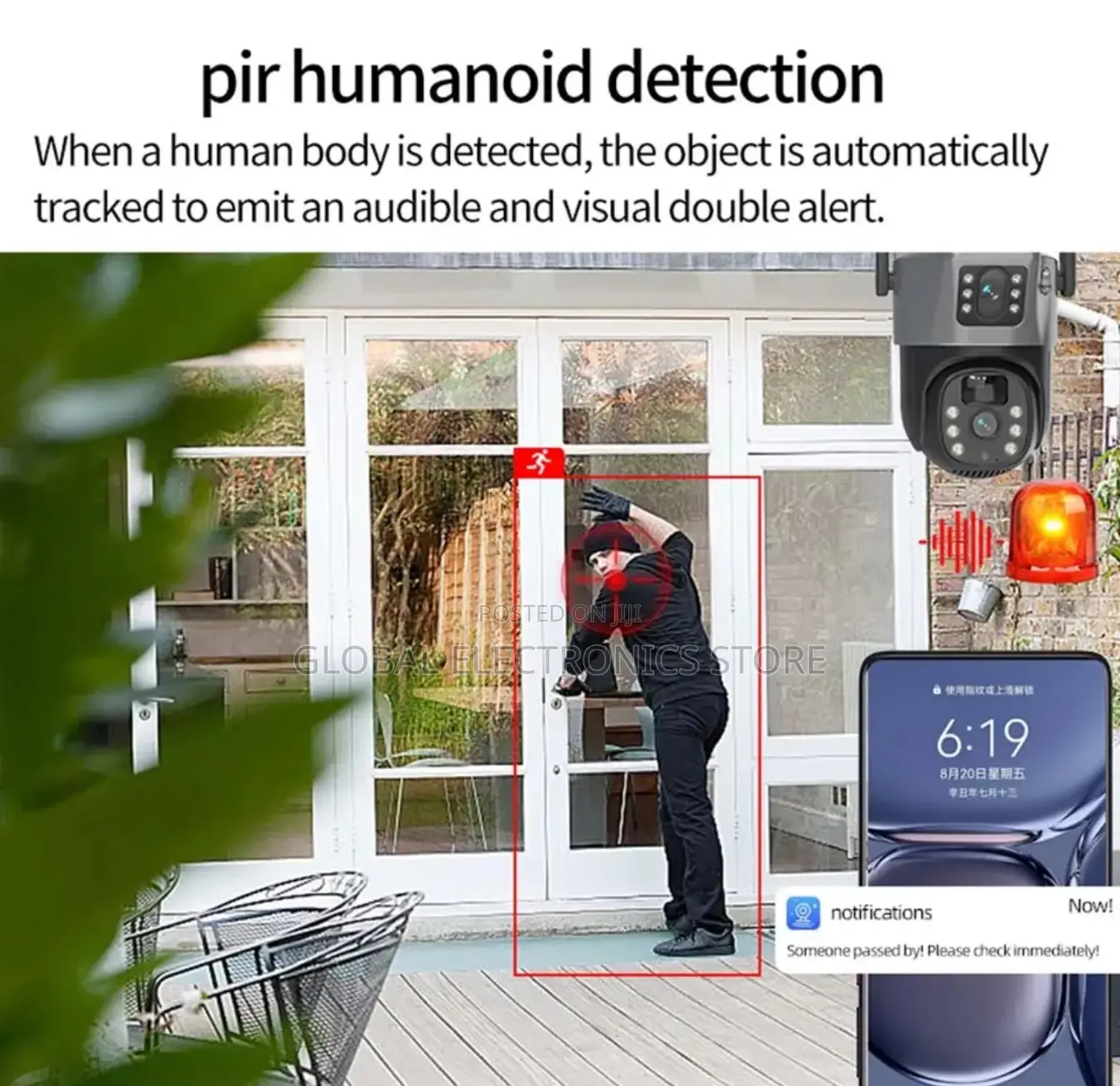 Dual Lens ያለው Solar የሆነ ሲም ካርድ ሚቀበልበቻርጅ ሚሰራ Security Camera