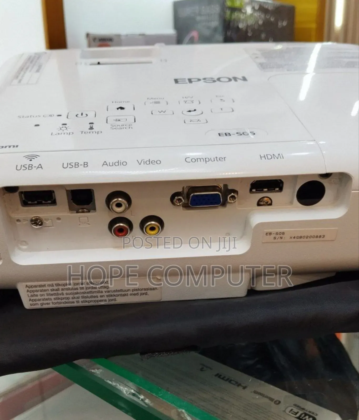Epson Projector
Model Name: Eb-S05
With Bag And