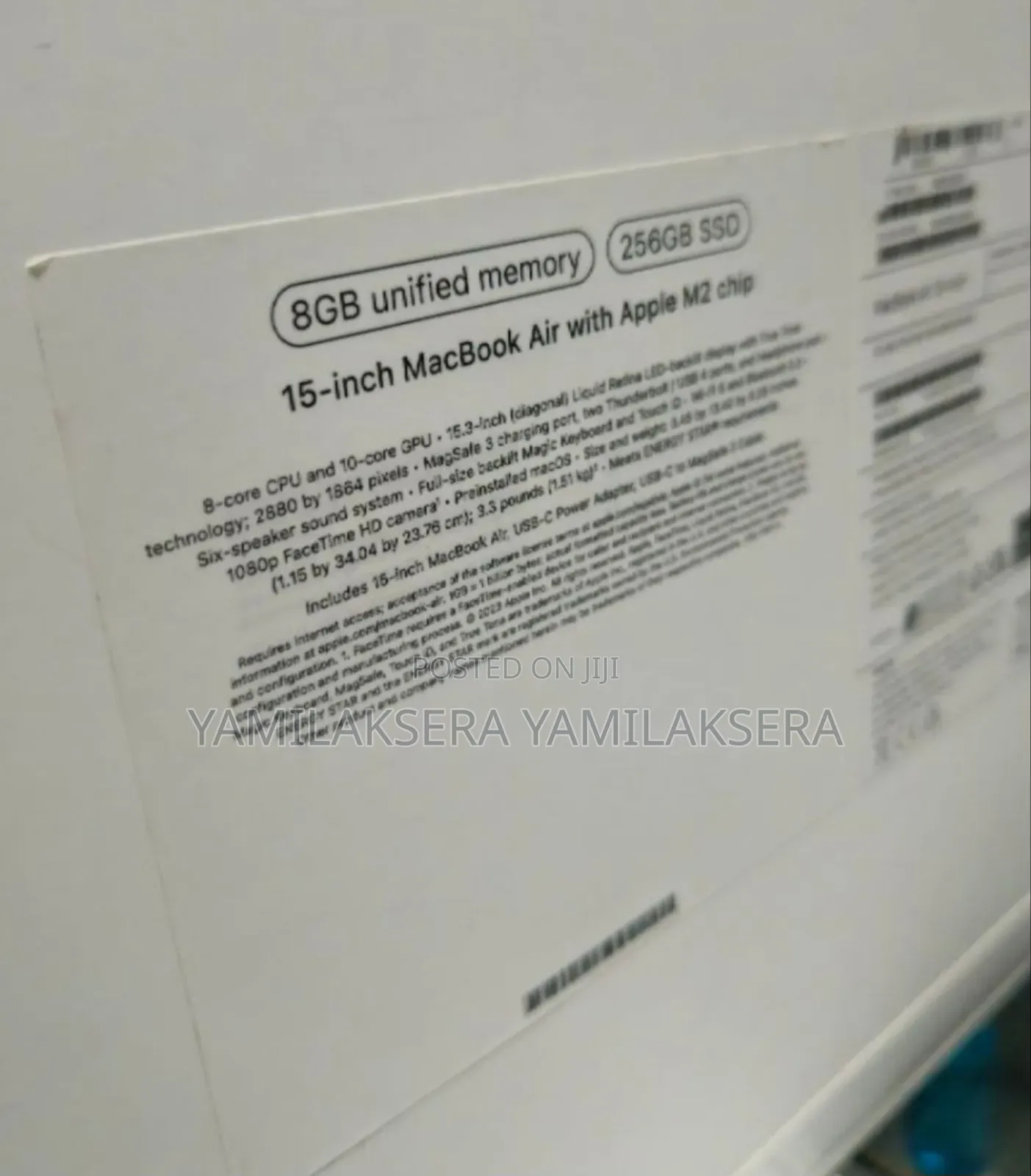 New Laptop Apple MacBook Air 2022 M2 8GB SSD 256GB