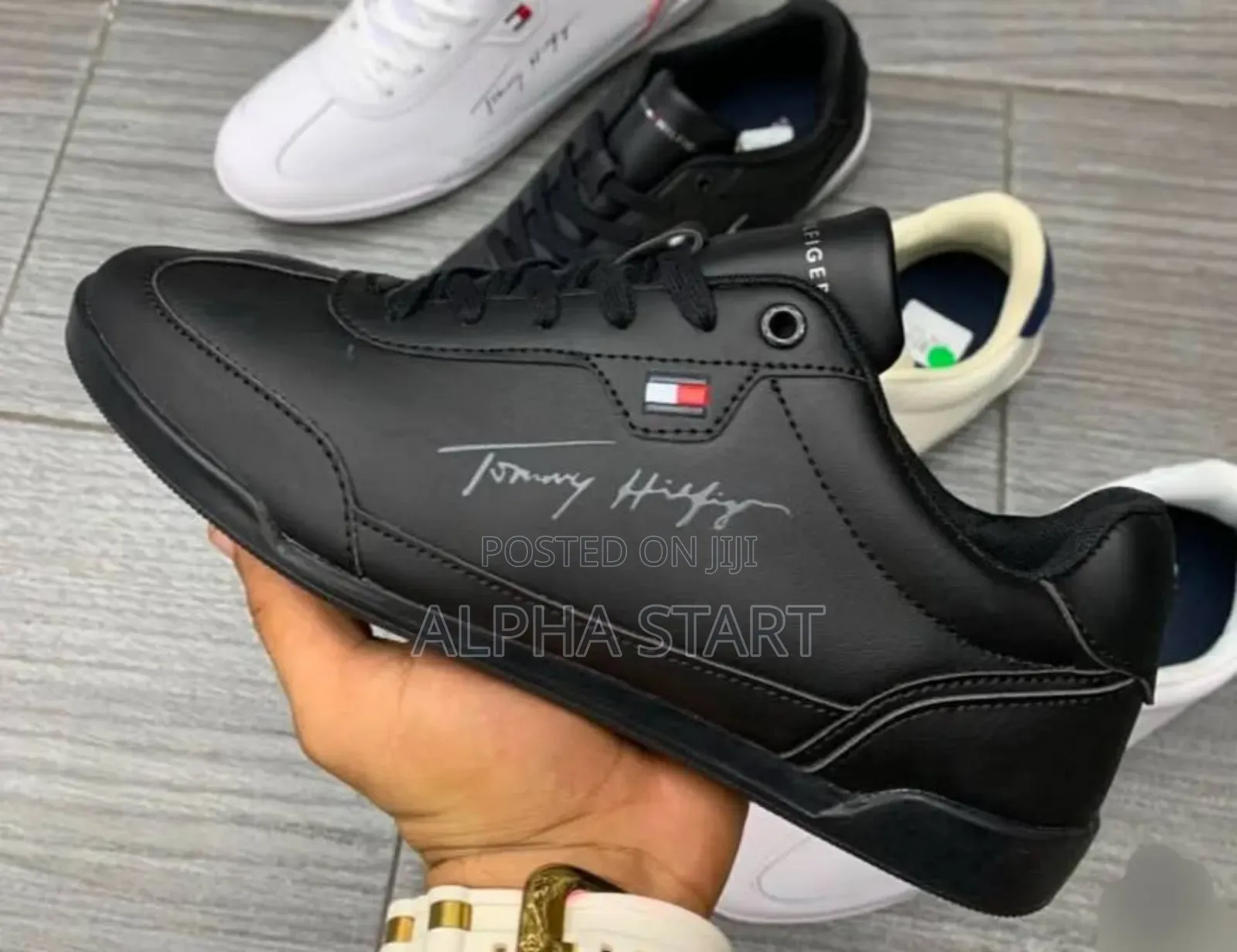 Tommy Hilfiger Men’S Leather ‘Triple Black’ Shoes
 Size