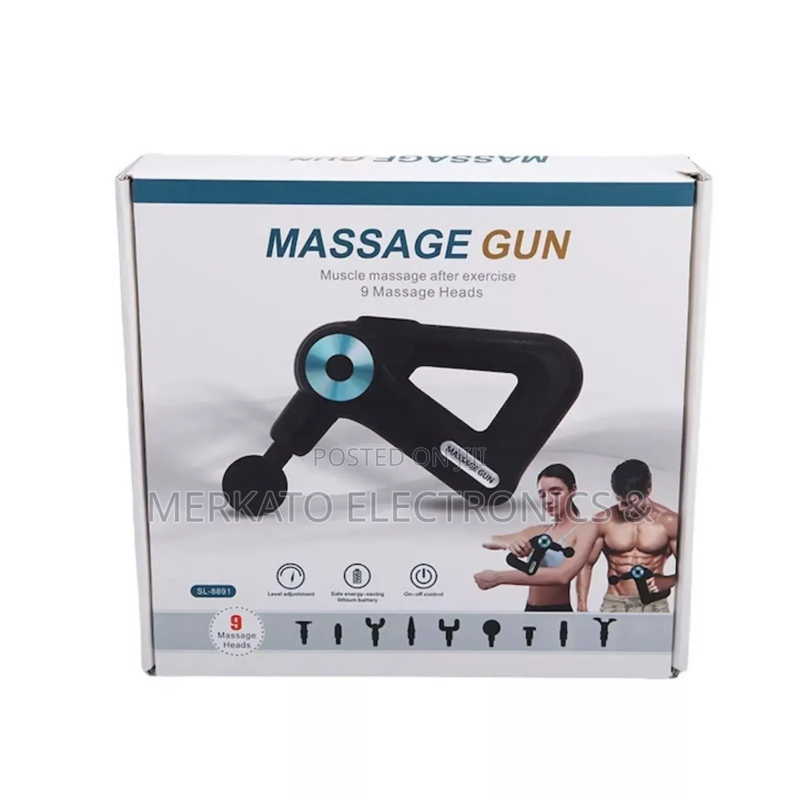 Massage Gun | Rechargeable | 8 Types Head | Original