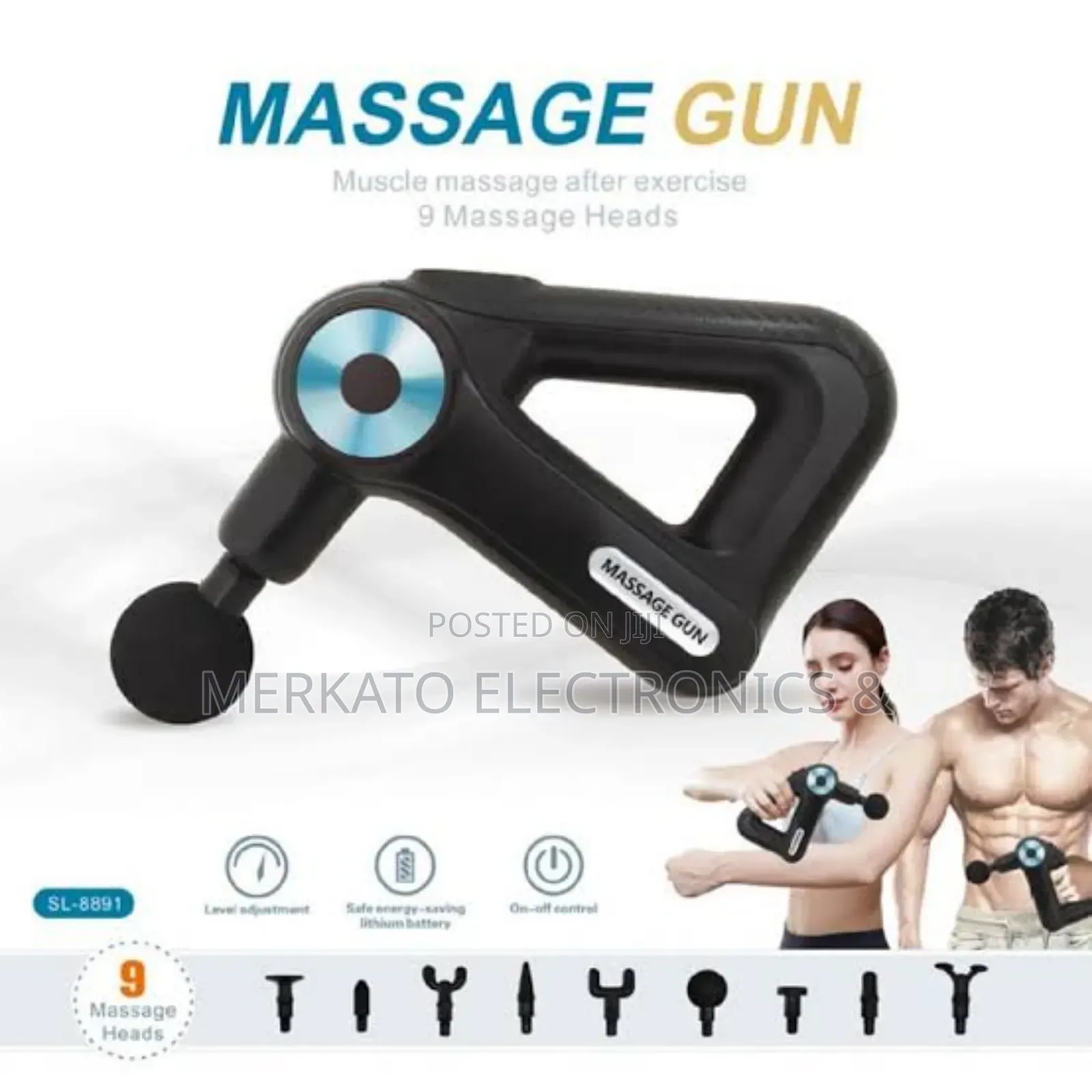 Massage Gun | Rechargeable | 8 Types Head | Original