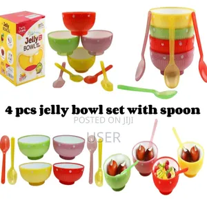 Photo - 4 PCS Jelly Bowl Set With Spoon