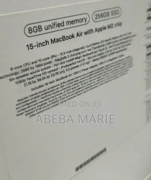 New Laptop Apple MacBook Air 2022 M2 8GB Apple M2 SSD 256GB